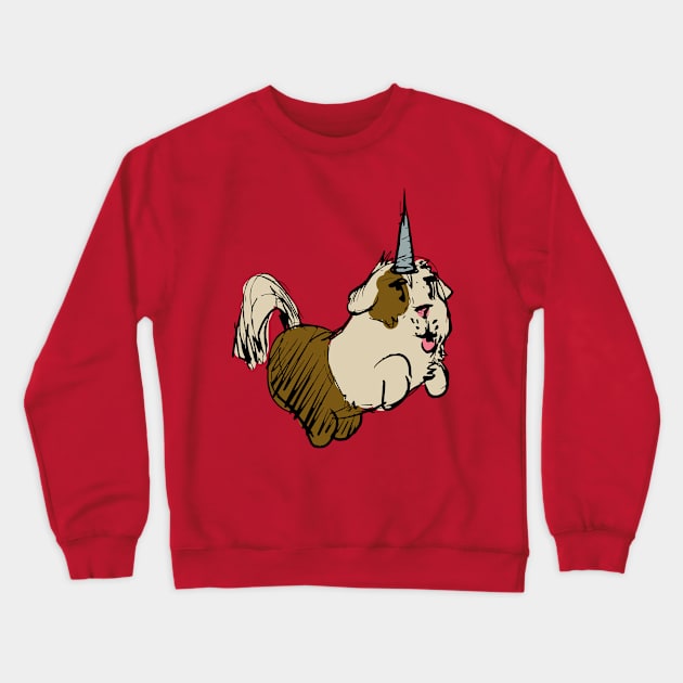 Guinea Pig Unicorn Crewneck Sweatshirt by GuineaPigArt